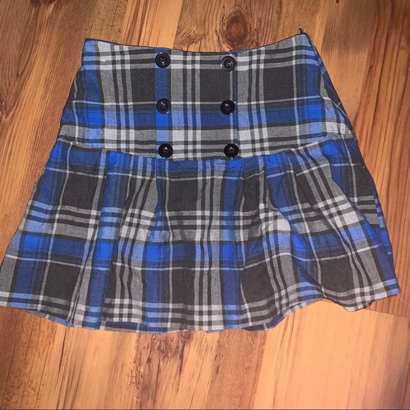 Plaid Pleated Schoolgirl Mini Skirt - Picture 1 of 3